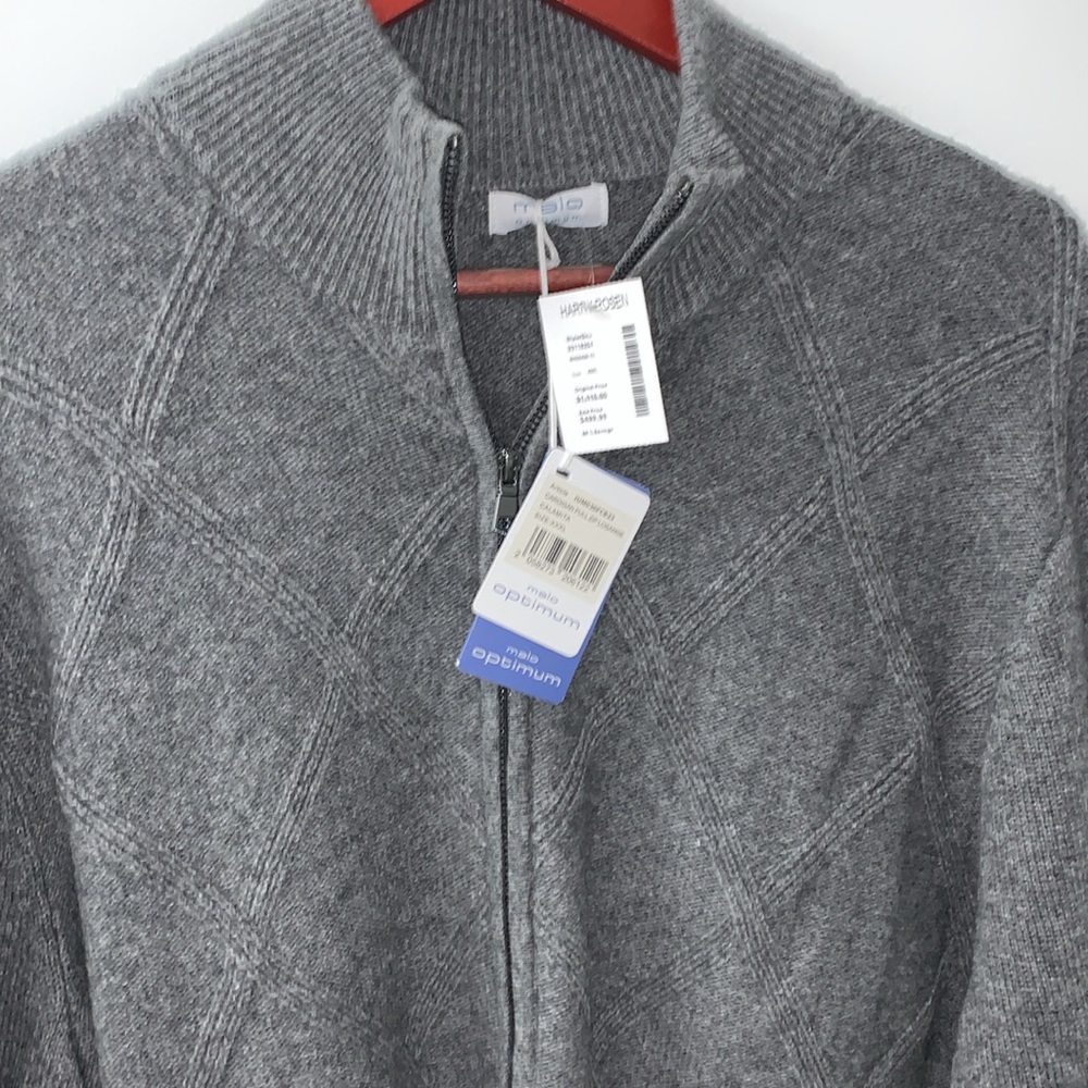BNWT $1,115 Retail Malo Optimum 30% Cashmere Cardigan Sz XXXL fits like a XXL